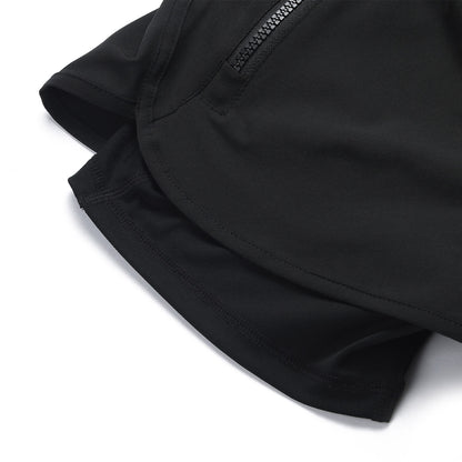 Damen 2-in-1 MTB Fahrradhose mit 4D Sitzpolster – Atmungsaktiv & Schnelltrocknend
