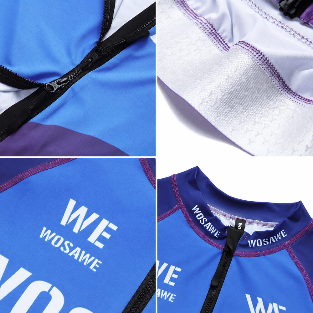 Damen Fahrradtrikot Langarm – Atmungsaktives Radtrikot mit 3 Rückentaschen
