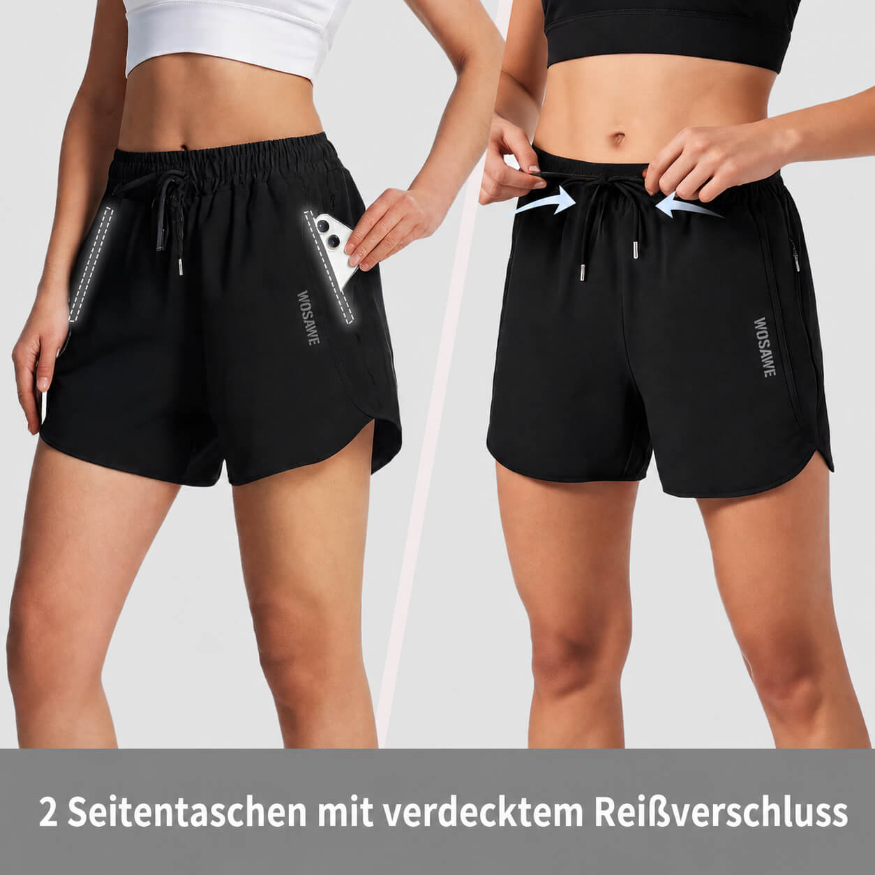 Damen Loose Fit 2-in-1 MTB Fahrradhose mit 4D Sitzpolster