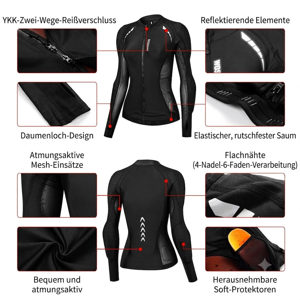 Damen Motorradjacke – Komfortabel, Atmungsaktiv und Schweißableitend