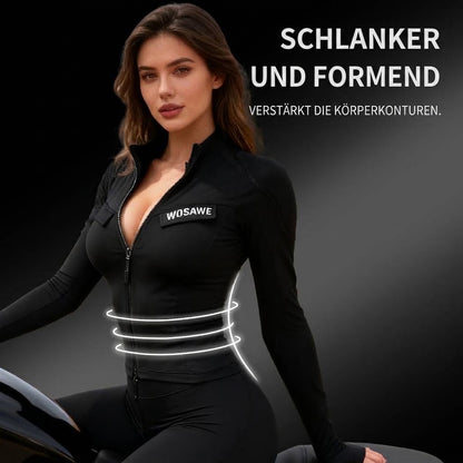 Damen Thermo Motorradjacke, Reflektierend & Fleece Gefüttert (Ohne Protektoren)