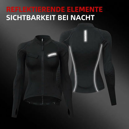 Damen Thermo Motorradjacke, Reflektierend & Fleece Gefüttert (Ohne Protektoren)