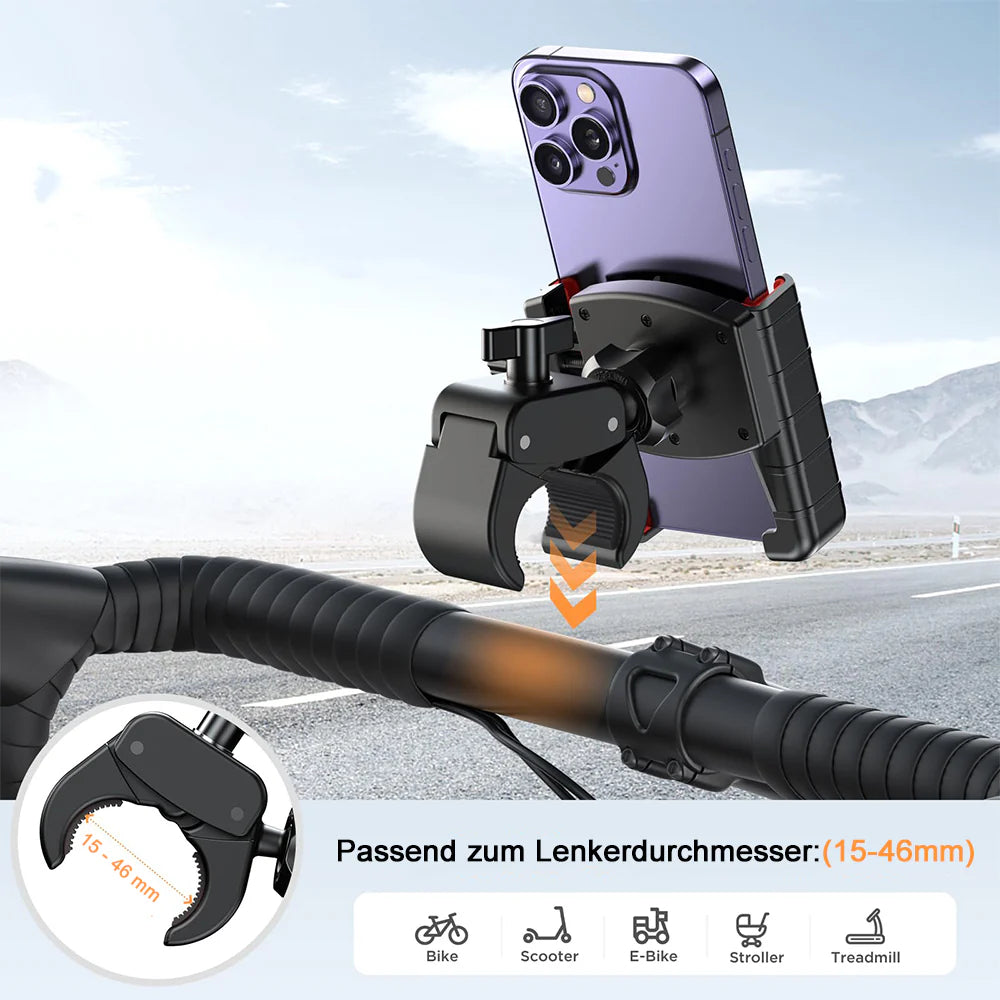Fahrrad Handyhalterung für Smartphones mit 55–95 mm Breite