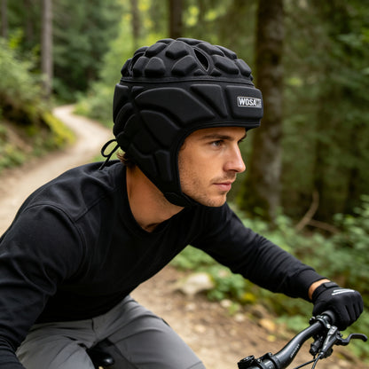 Gepolsterte Sportmütze für Erwachsene – Verstellbarer Kopfschutz für Radsport & Training