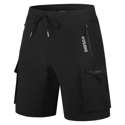 Herren 2-in-1 MTB Radhose mit 4D Sitzpolster & Cargotaschen
