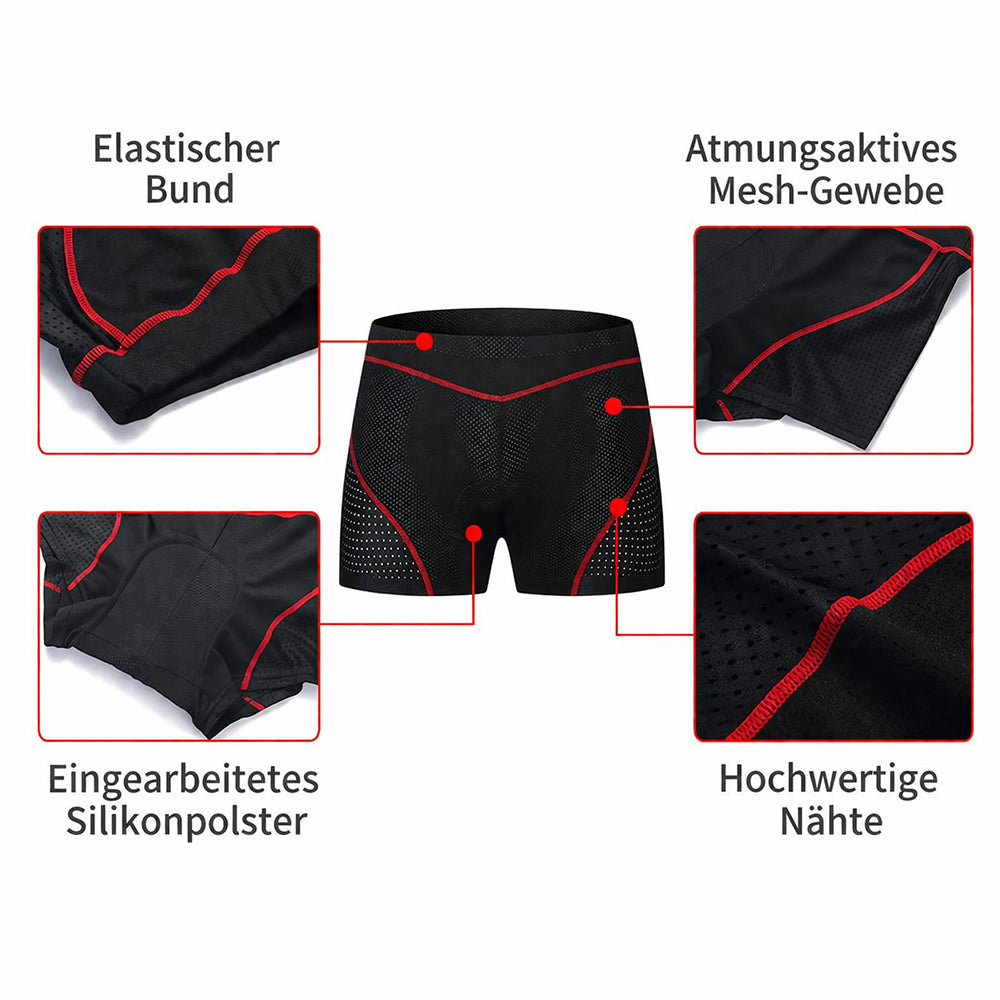 Herren Fahrrad-Innenhose mit 5D-Gelpolster – Atmungsaktiv