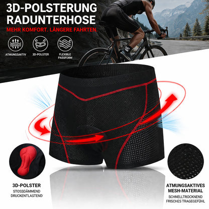 Herren Fahrrad-Innenhose mit 5D-Gelpolster – Atmungsaktiv
