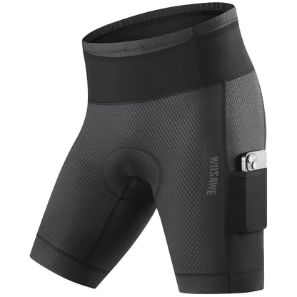Herren Fahrrad-Kompressionsshorts mit Sitzpolster und Cargo-Taschen