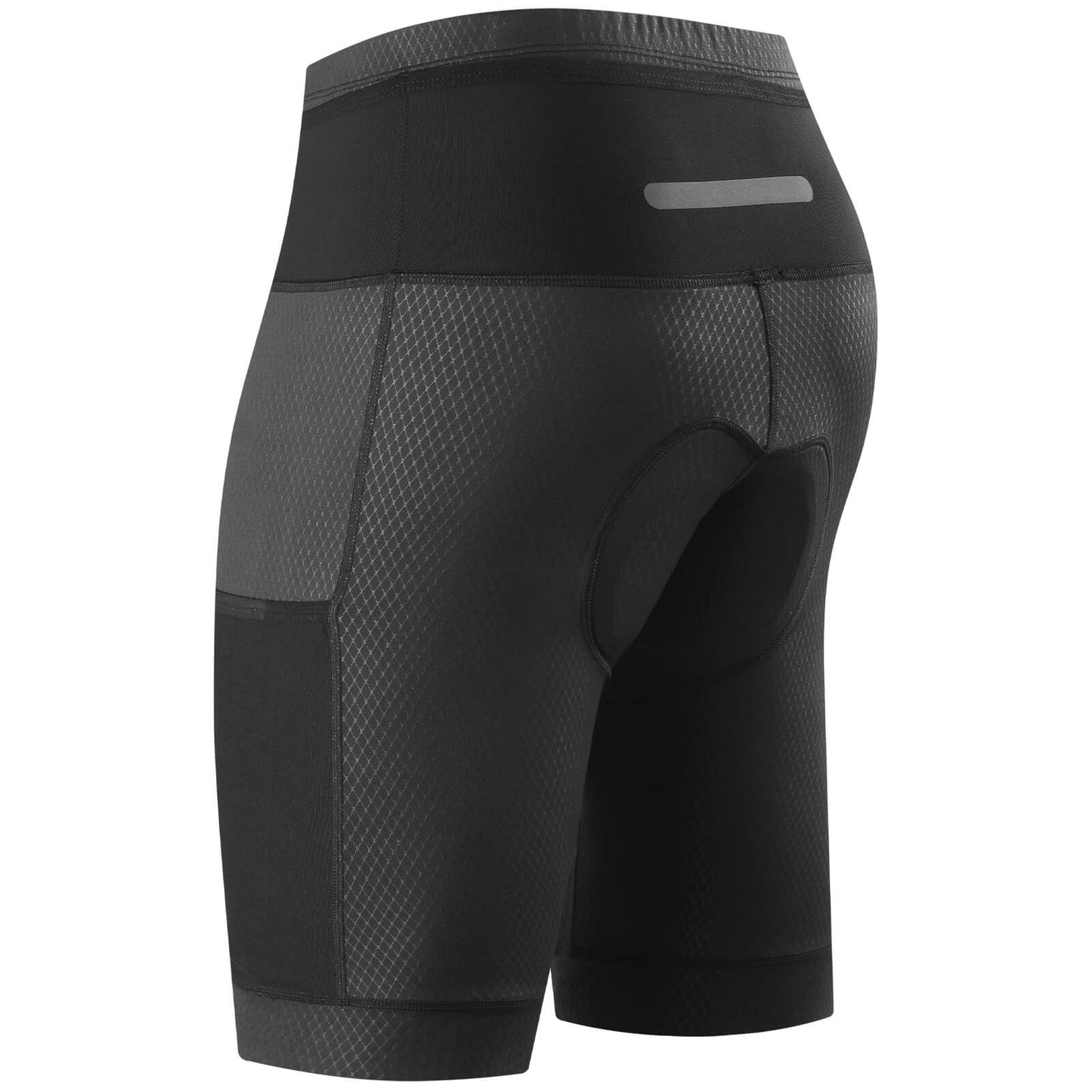 Herren Fahrrad-Kompressionsshorts mit Sitzpolster und Cargo-Taschen
