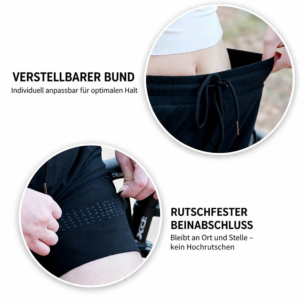 Herren Fahrradhose 2-in-1 mit Sitzpolster – Atmungsaktiv & Schnell trocknend