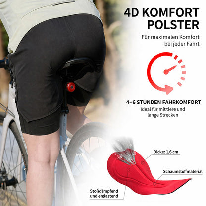 Herren Fahrradhose 2-in-1 mit Sitzpolster – Atmungsaktiv & Schnell trocknend