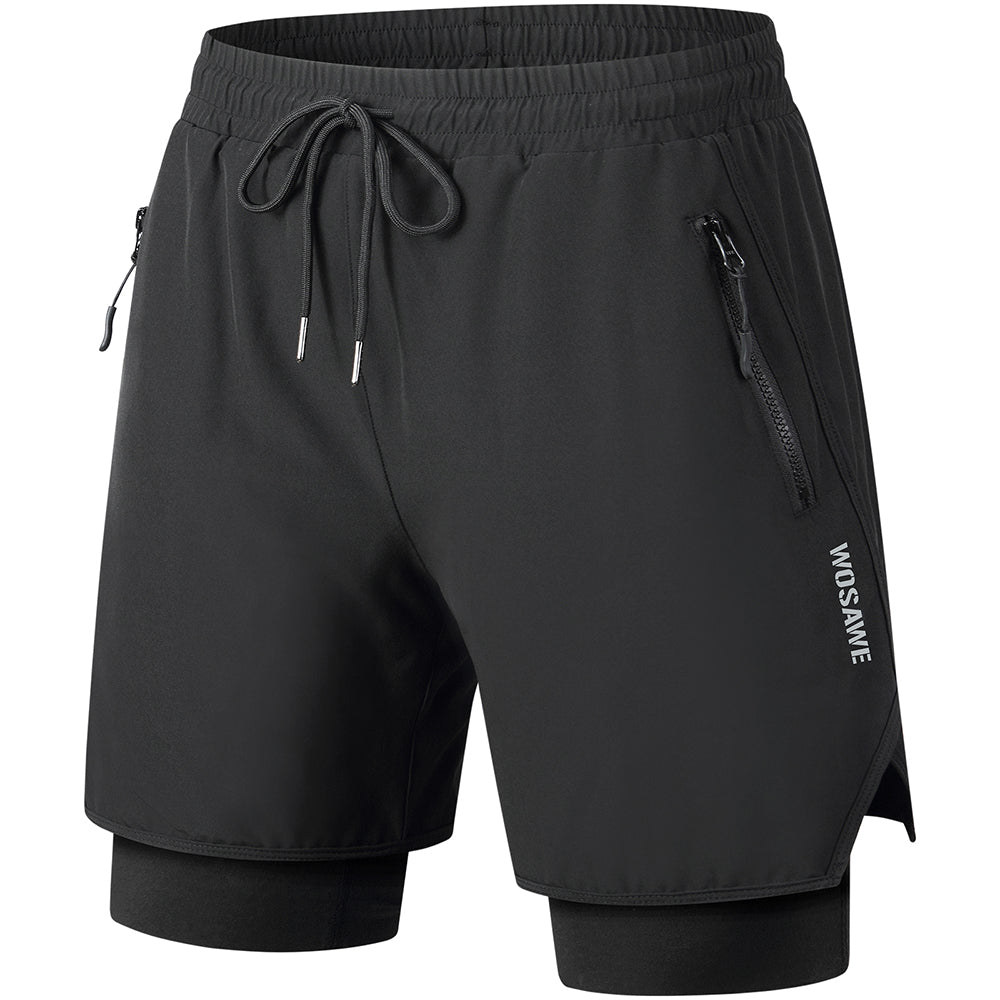 Herren Fahrradhose 2-in-1 mit Sitzpolster – Atmungsaktiv & Schnell trocknend