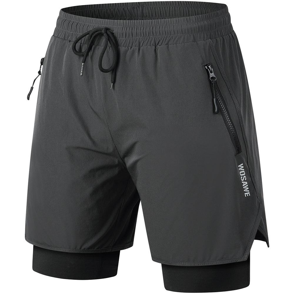 Herren Fahrradhose 2-in-1 mit Sitzpolster – Atmungsaktiv & Schnell trocknend