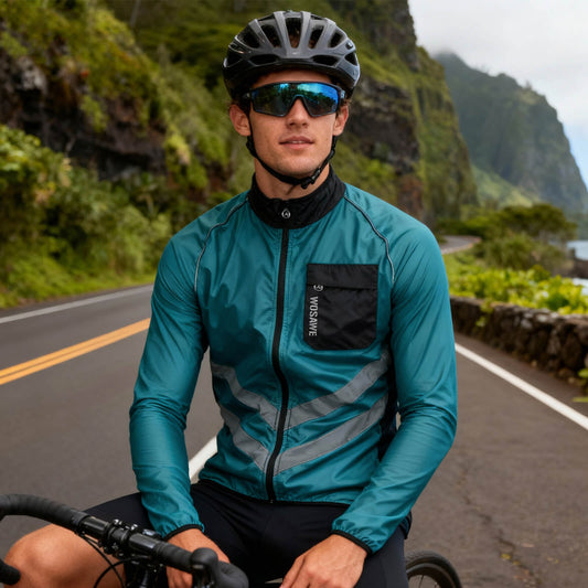Herren Fahrradjacke – Winddicht, Wasserabweisend & Reflektierend