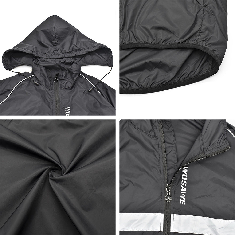Herren Fahrradjacke mit Kapuze – Leicht, Atmungsaktiv & Winddicht