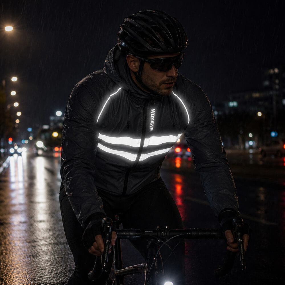 Herren Fahrradjacke mit Kapuze – Leicht, Atmungsaktiv & Winddicht