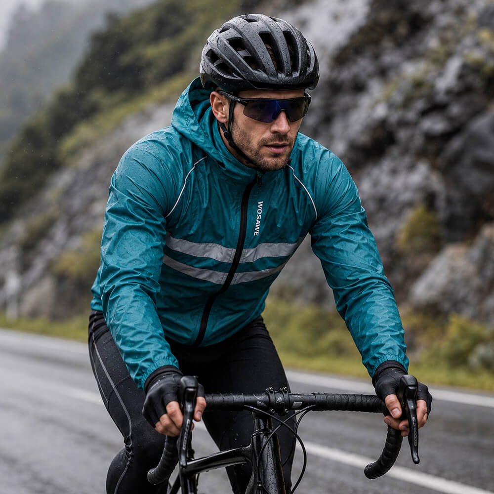 Herren Fahrradjacke mit Kapuze – Leicht, Atmungsaktiv & Winddicht