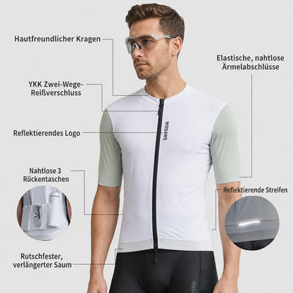 Herren Fahrradtrikot Kurzarm – Atmungsaktiv, Schnell trocknend, Elastisch