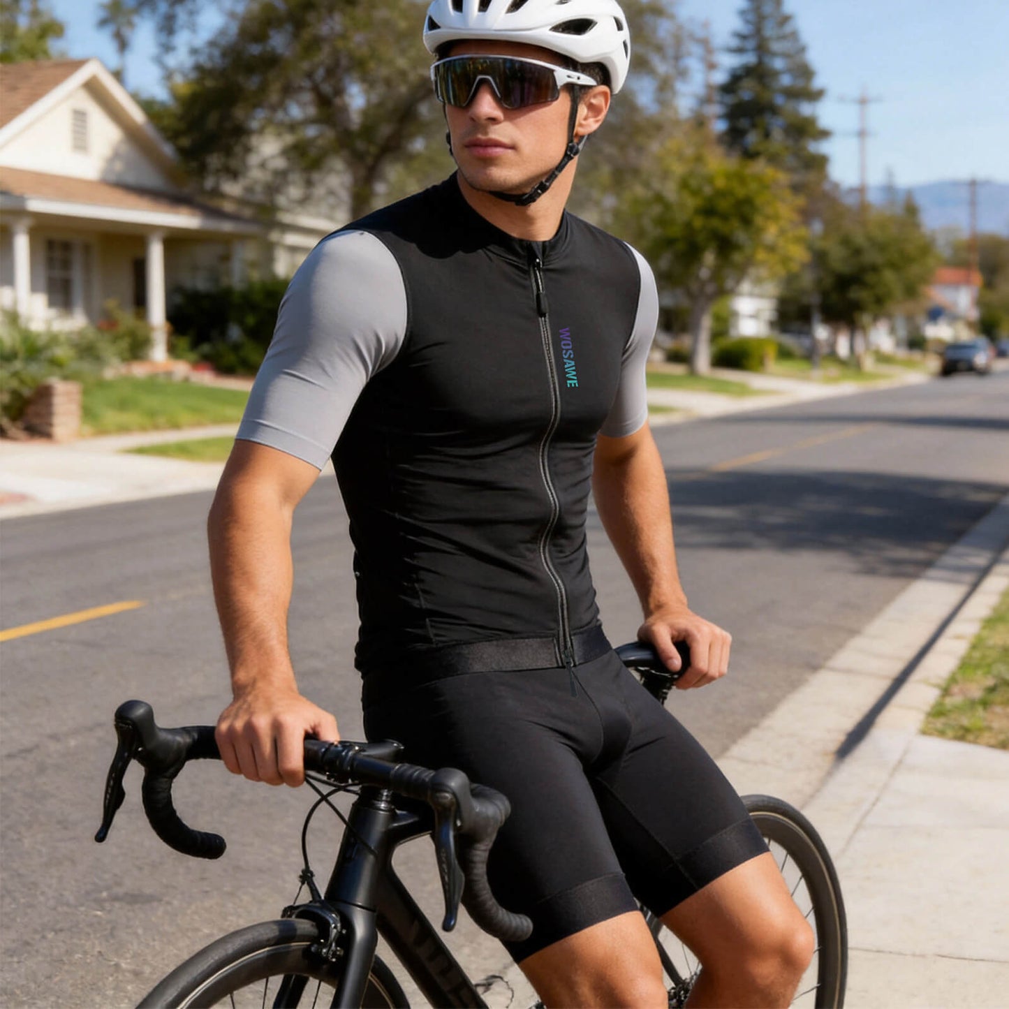 Herren Fahrradtrikot Kurzarm – Atmungsaktiv, Schnell trocknend, Elastisch