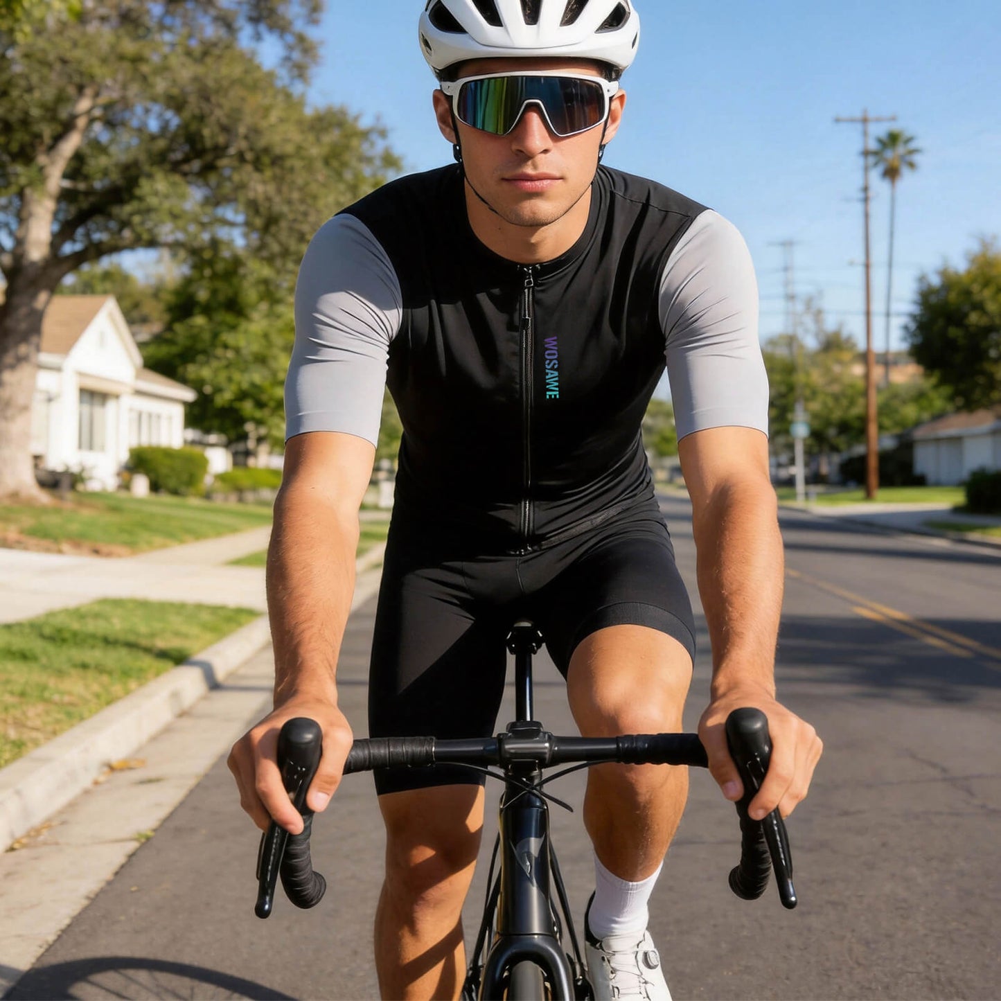 Herren Fahrradtrikot Kurzarm – Atmungsaktiv, Schnell trocknend, Elastisch