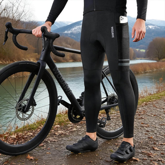 Herren Lange Fahrradhose mit Sitzpolster – Elastisch und atmungsaktiv