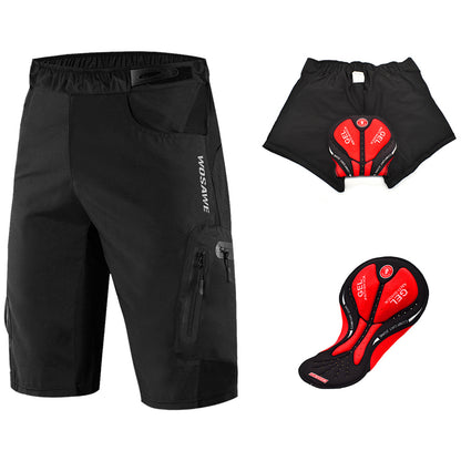 Herren MTB Fahrradhose mit integriertem Sitzpolster – Schnell trocknend, Lockerer Schnitt, Mehrere Taschen