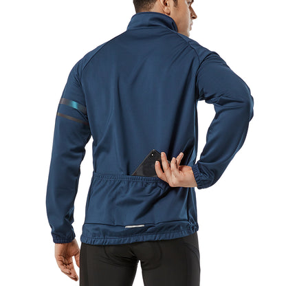 Herren Outdoor Fahrradjacke – Winddicht, mit Thermofleece und reflektierenden Elementen für Herbst und Winter
