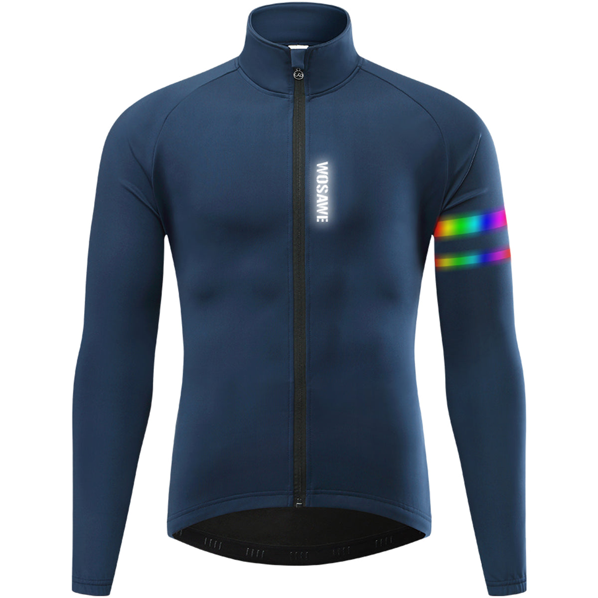 Herren Outdoor Fahrradjacke – Winddicht, mit Thermofleece und reflektierenden Elementen für Herbst und Winter