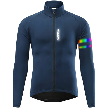 Herren Outdoor Fahrradjacke – Winddicht, mit Thermofleece und reflektierenden Elementen für Herbst und Winter