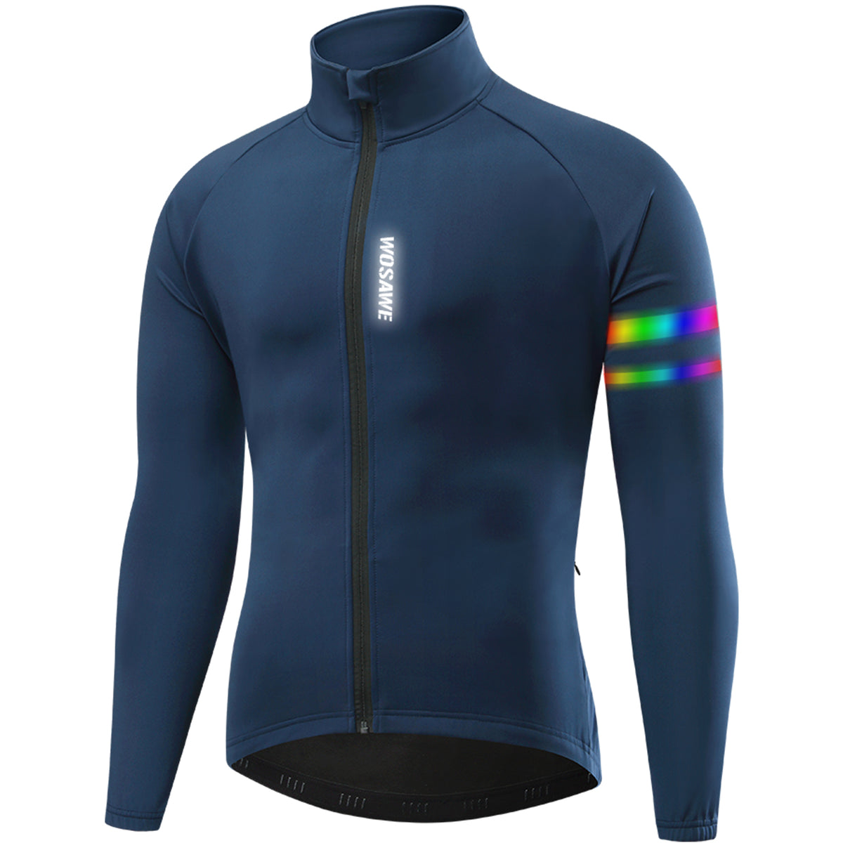 Herren Outdoor Fahrradjacke – Winddicht, mit Thermofleece und reflektierenden Elementen für Herbst und Winter