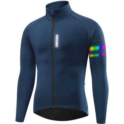 Herren Outdoor Fahrradjacke – Winddicht, mit Thermofleece und reflektierenden Elementen für Herbst und Winter