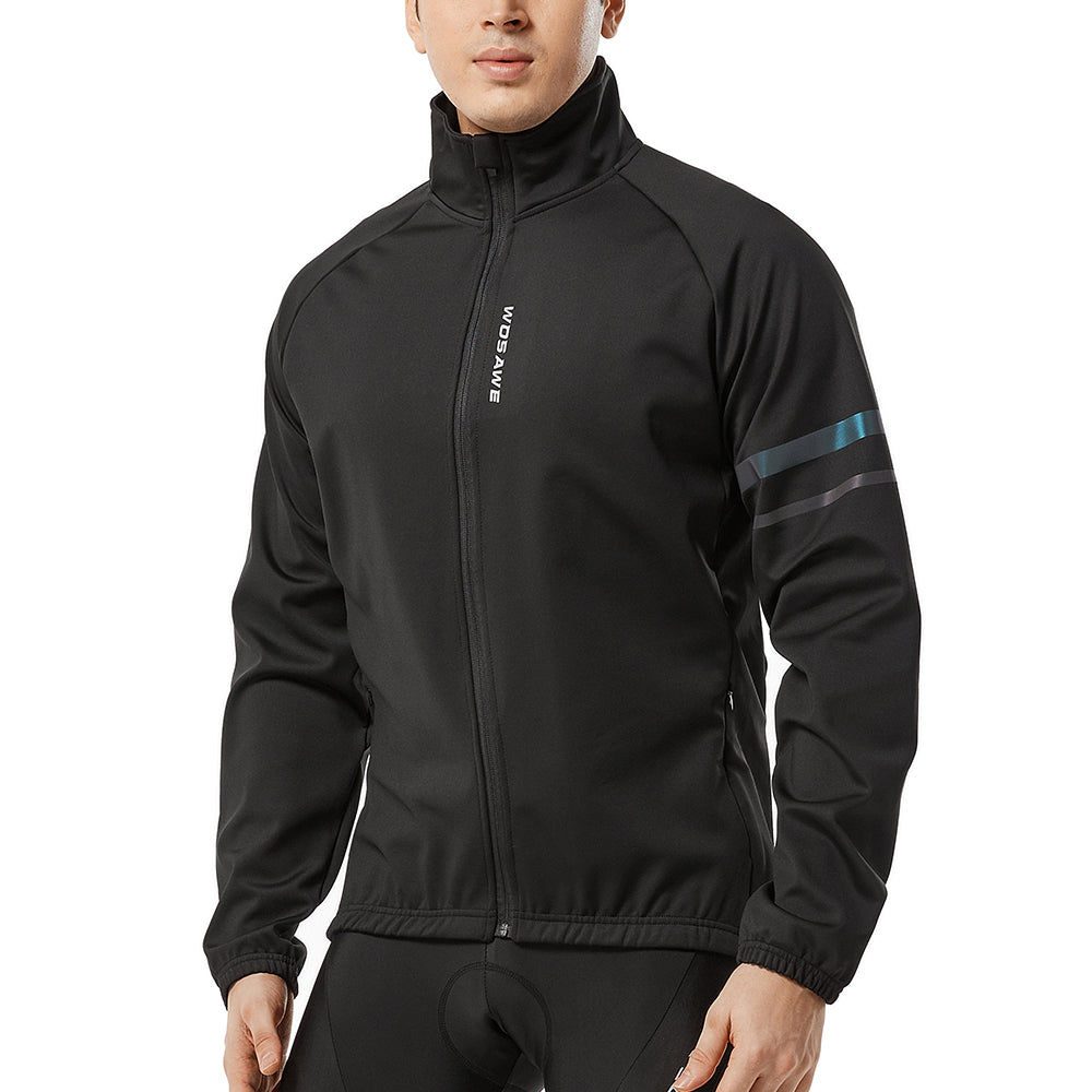 Herren Outdoor Fahrradjacke – Winddicht, mit Thermofleece und reflektierenden Elementen für Herbst und Winter
