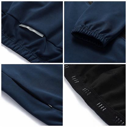 Herren Outdoor Fahrradjacke – Winddicht, mit Thermofleece und reflektierenden Elementen für Herbst und Winter