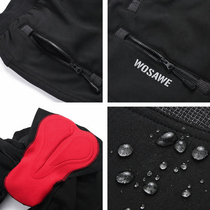 Herren Winter Fahrradhose gefüttert mit Sitzpolster, windabweisend & warm