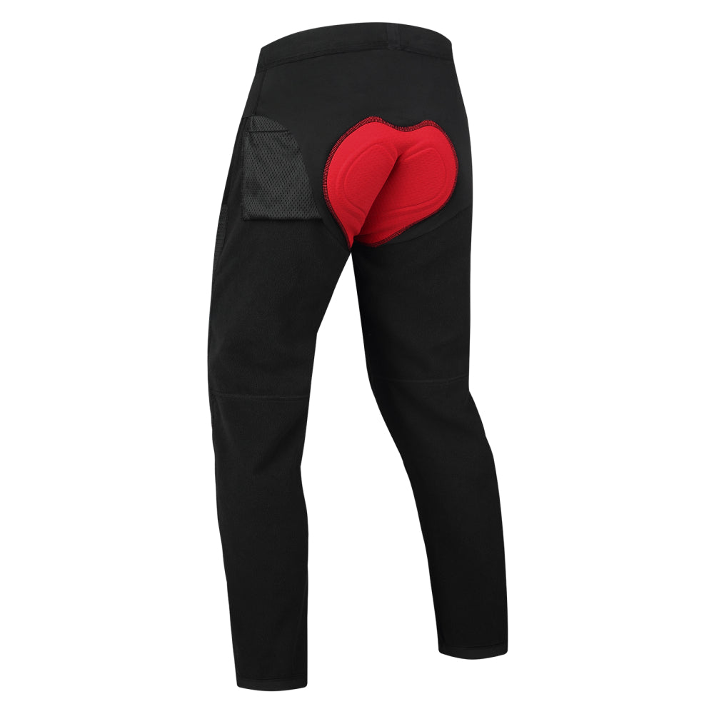 Herren Winter Fahrradhose gefüttert mit Sitzpolster, windabweisend & warm