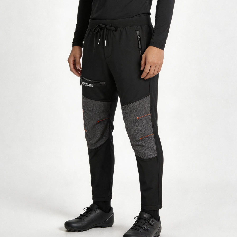 Herren Winter Fahrradhose gefüttert mit Sitzpolster, windabweisend & warm