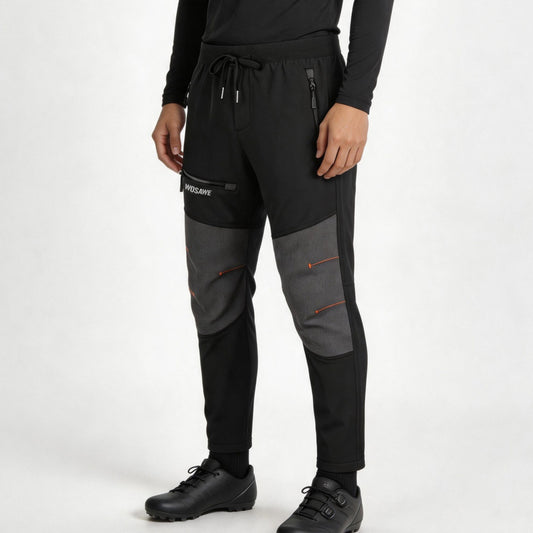 Herren Winter Fahrradhose gefüttert mit Sitzpolster, windabweisend & warm