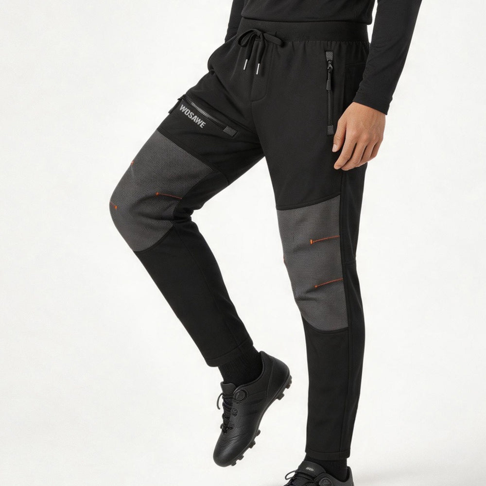 Herren Winter Fahrradhose gefüttert mit Sitzpolster, windabweisend & warm
