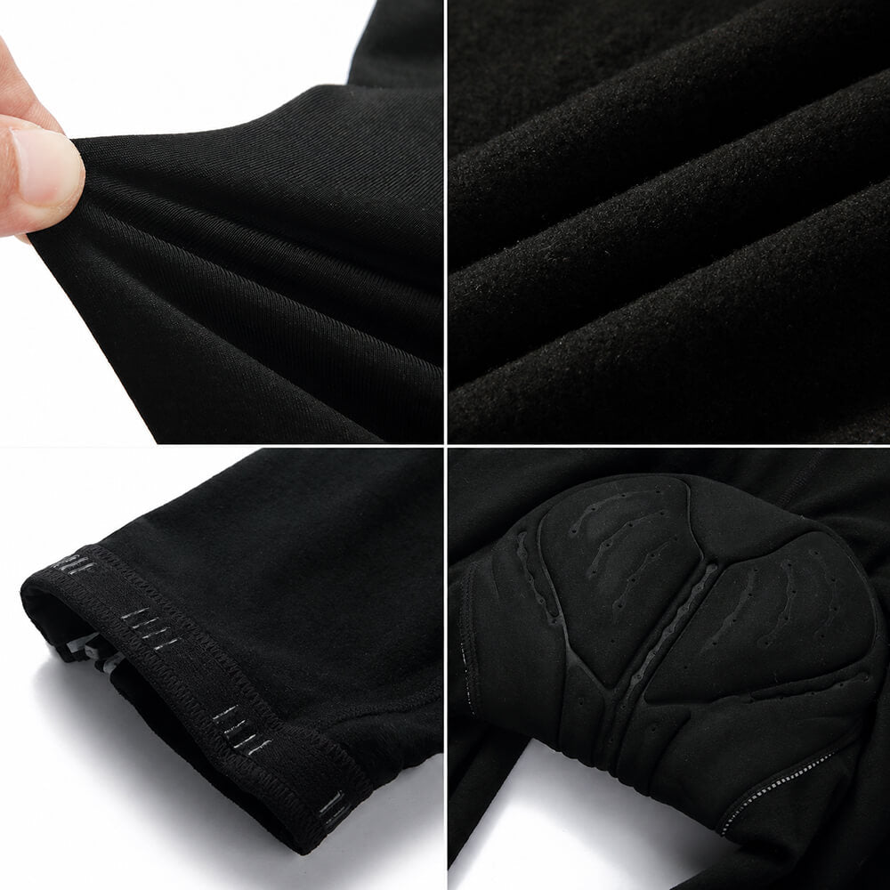 Herren Winter Fahrradhose mit Fleece-Futter und Sitzpolster – Warme Radhose