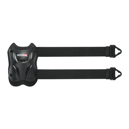 Motorrad Protektoren Set Knie & Ellbogen, PE-Hartschale, EVA, Verstellbar, Schwarz