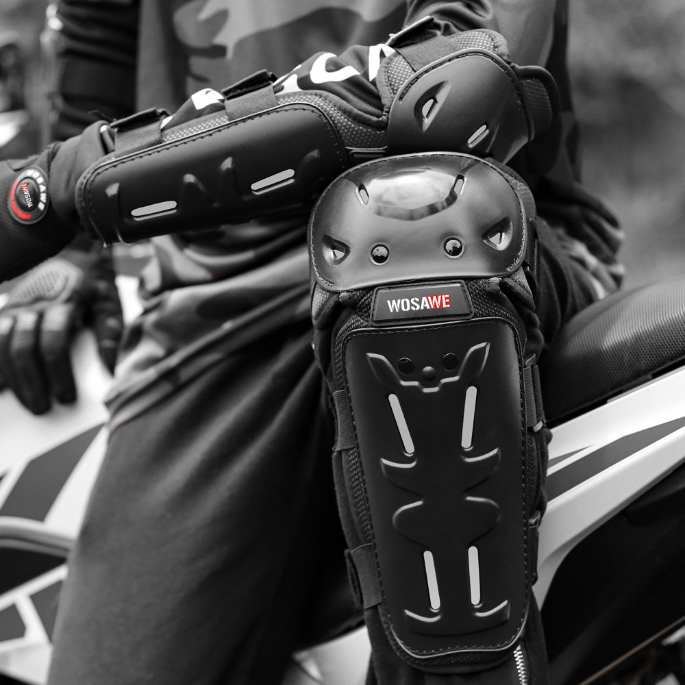 Motorrad Knieschoner & Ellenbogenschoner PE-Schale EVA Schwarz