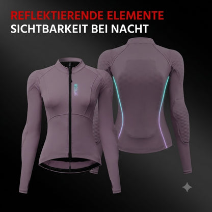 Motorradjacke Damen Atmungsaktiv & Elastisch mit Protektorentaschen (Ohne Protektoren)