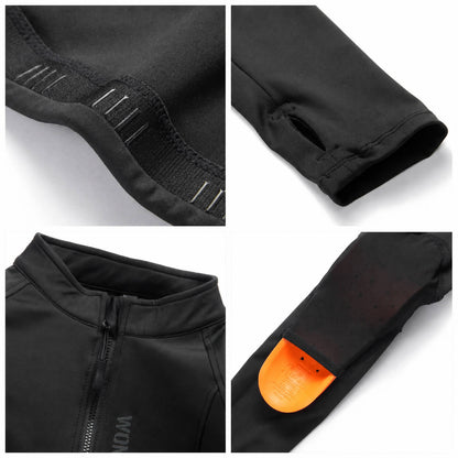 Motorradjacke Damen Atmungsaktiv & Elastisch mit Protektorentaschen (Ohne Protektoren)