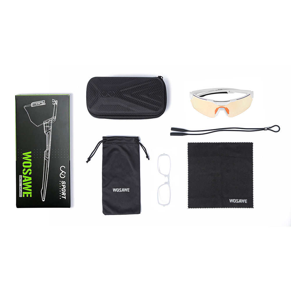 Photochromatische Fahrradbrille – TR90 Sportbrille mit UV400-Schutz für Damen und Herren