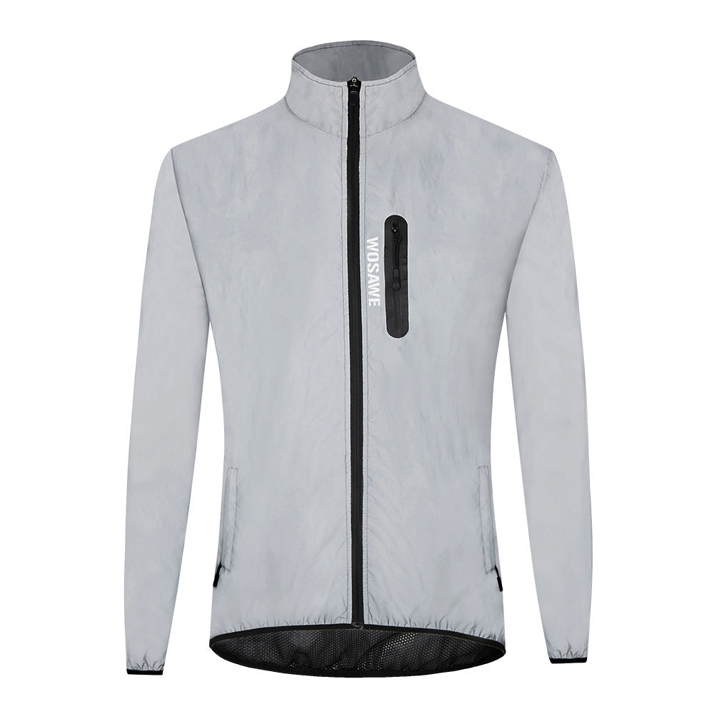 Reflektierende Fahrradjacke für Damen und Herren – Leichte MTB-Windjacke
