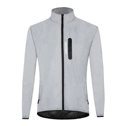 Reflektierende Fahrradjacke für Damen und Herren – Leichte MTB-Windjacke