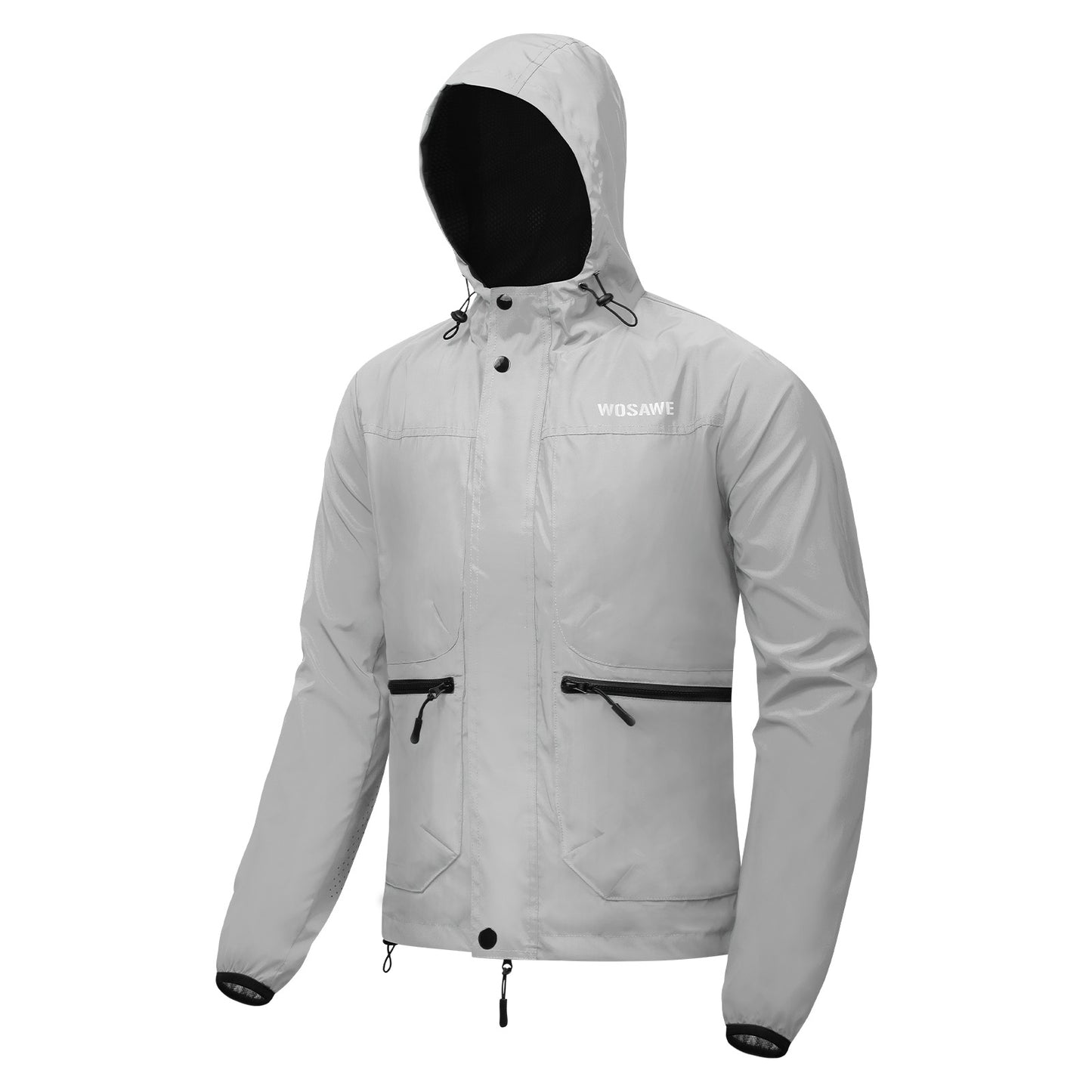 Reflektierende Fahrradjacke mit Kapuze – Winddicht & Wasserabweisend für Damen und Herren