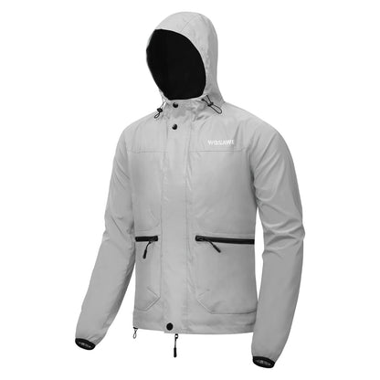 Reflektierende Fahrradjacke mit Kapuze – Winddicht & Wasserabweisend für Damen und Herren