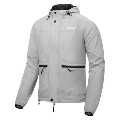 Reflektierende Fahrradjacke mit Kapuze – Winddicht & Wasserabweisend für Damen und Herren
