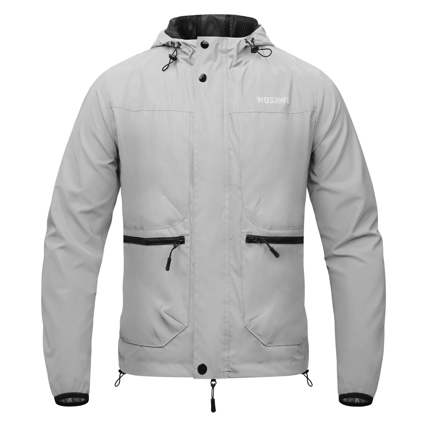 Reflektierende Fahrradjacke mit Kapuze – Winddicht & Wasserabweisend für Damen und Herren